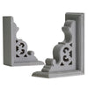 Dark Grey Distressed Vintage Decorative Wood Bookends (Set of 2)